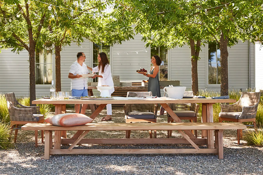 madera-vintage-teak The Madera Vintage Table, a premium example of rustic teak outdoor furniture