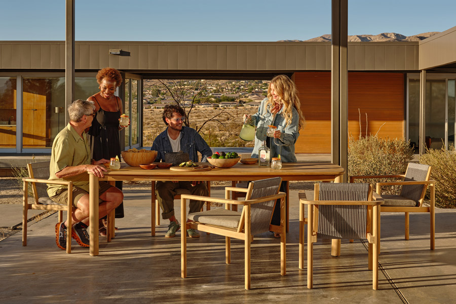teak outdoor dining table and chairs
