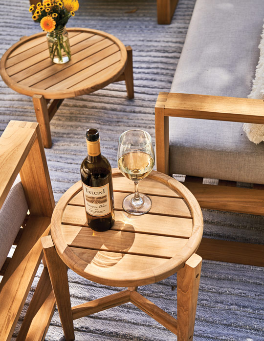 wine and poolside furniture