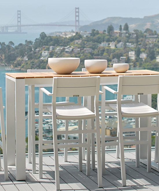 outdoor balcony furniture bar table and chairs for mobile view