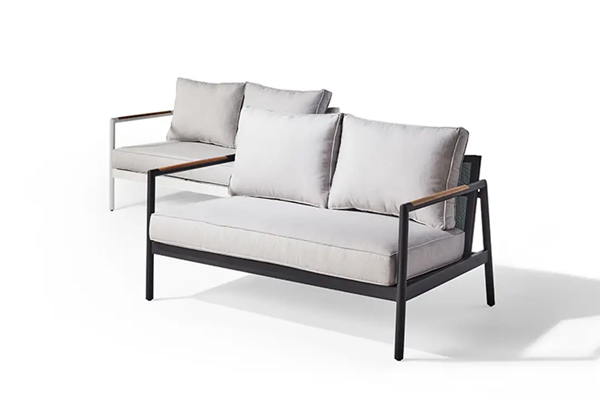 pasadena loveseats in charcoal and white frames