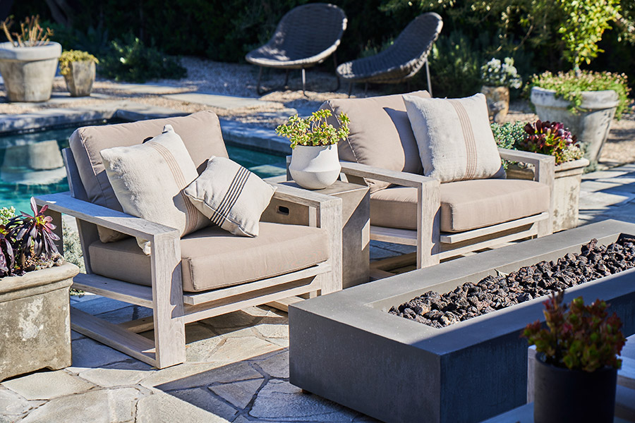 Clean outdoor cushions in the sun