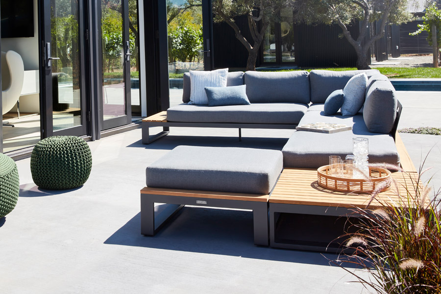 clean outdoor furniture from the Bolinas collection by Terra Outdoor Living