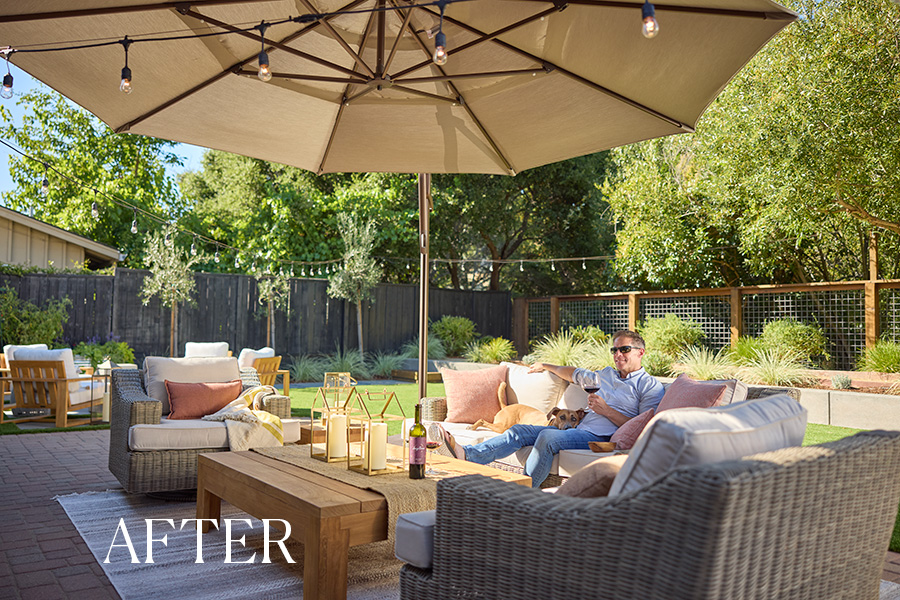 backyard view before new design and renovation