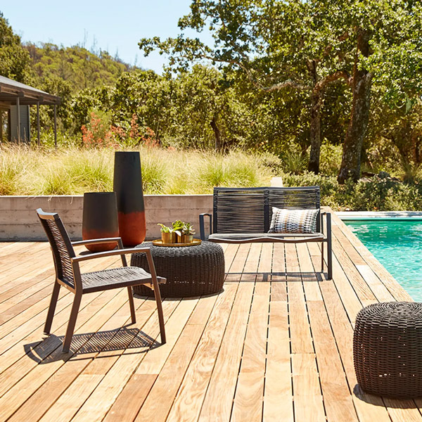 Cushionless outdoor furniture from the Diablo collection