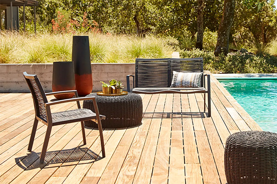 Cushionless outdoor furniture from the Diablo collection