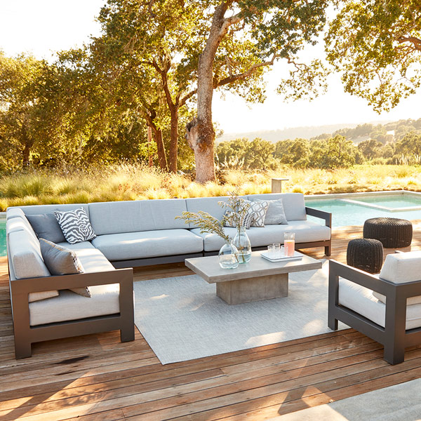 tiburon-metal-mobile Tiburon sectional furniture in charcoal aluminum finish