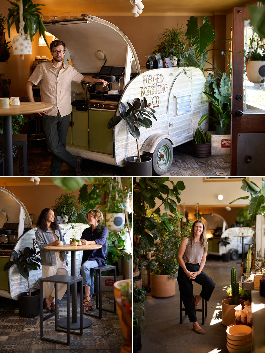 coffee-plants-collage coffee stand located in plants store in Reno, NV