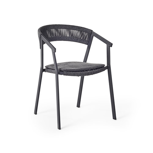 Portola dining chair in charocal