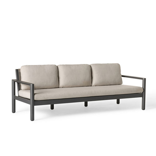 Stinson sofa in charcoal aluminum