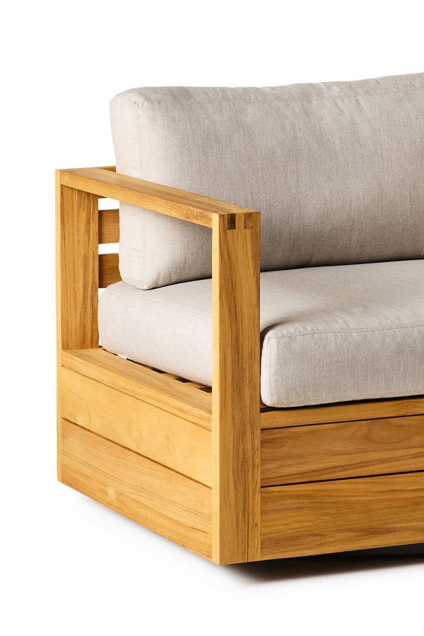 belvedere swivel lounge chair in teak