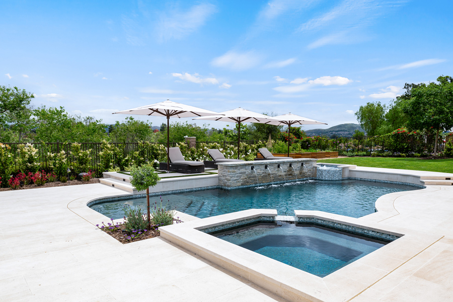 Outdoor pool in San Juan Capistrano