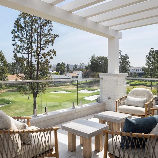 Arroyo lounge chairs overlook the Big Canyon Golf Course in Newport Beach