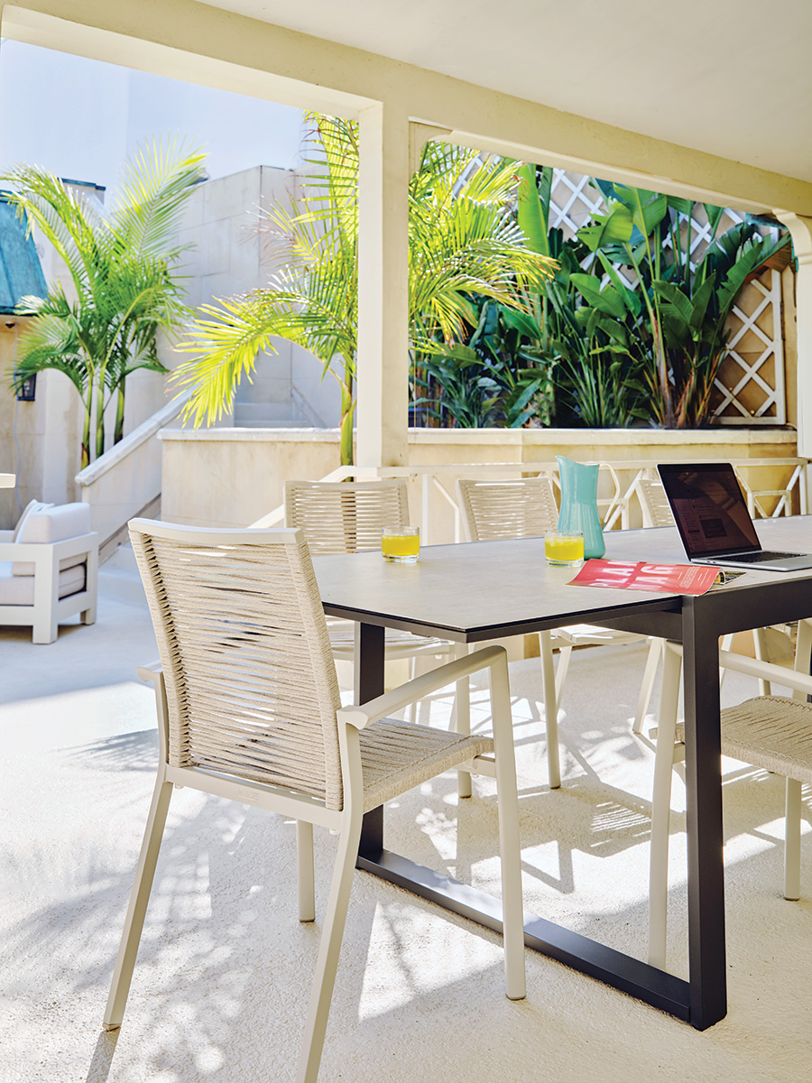 Diablo dining furniture used for conference table in outdoor office